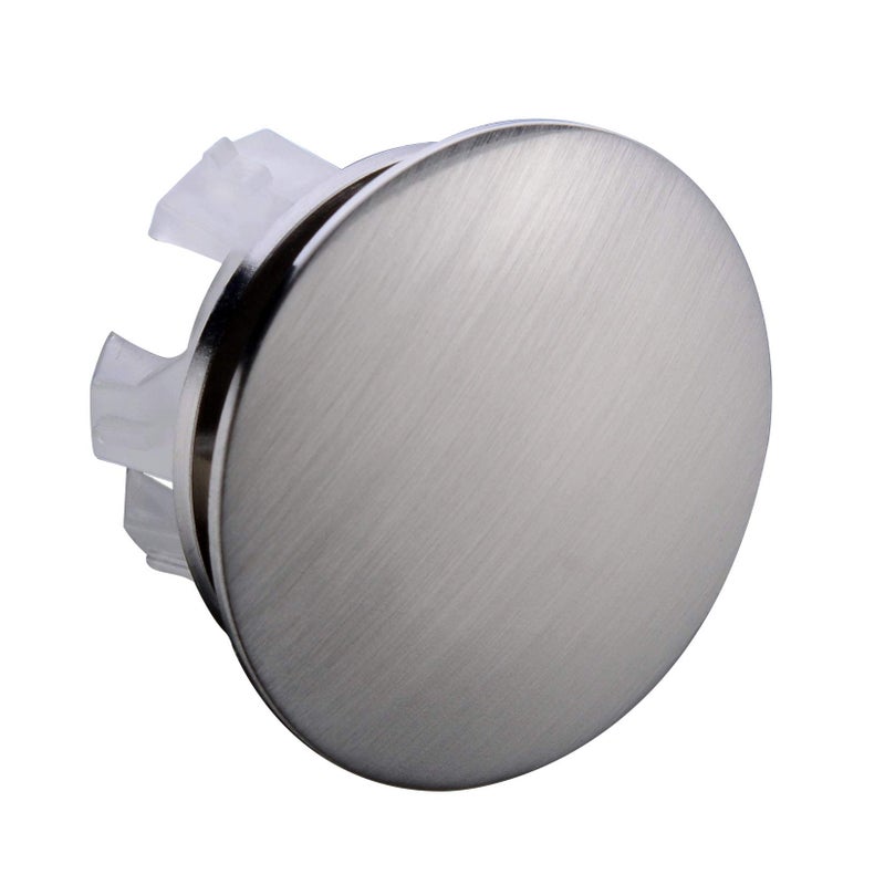 Orhemus Solid Brass Sink Overflow Cap Round Hole Cover for Bathroom Basin, Brushed Nickel Finish - Image 1